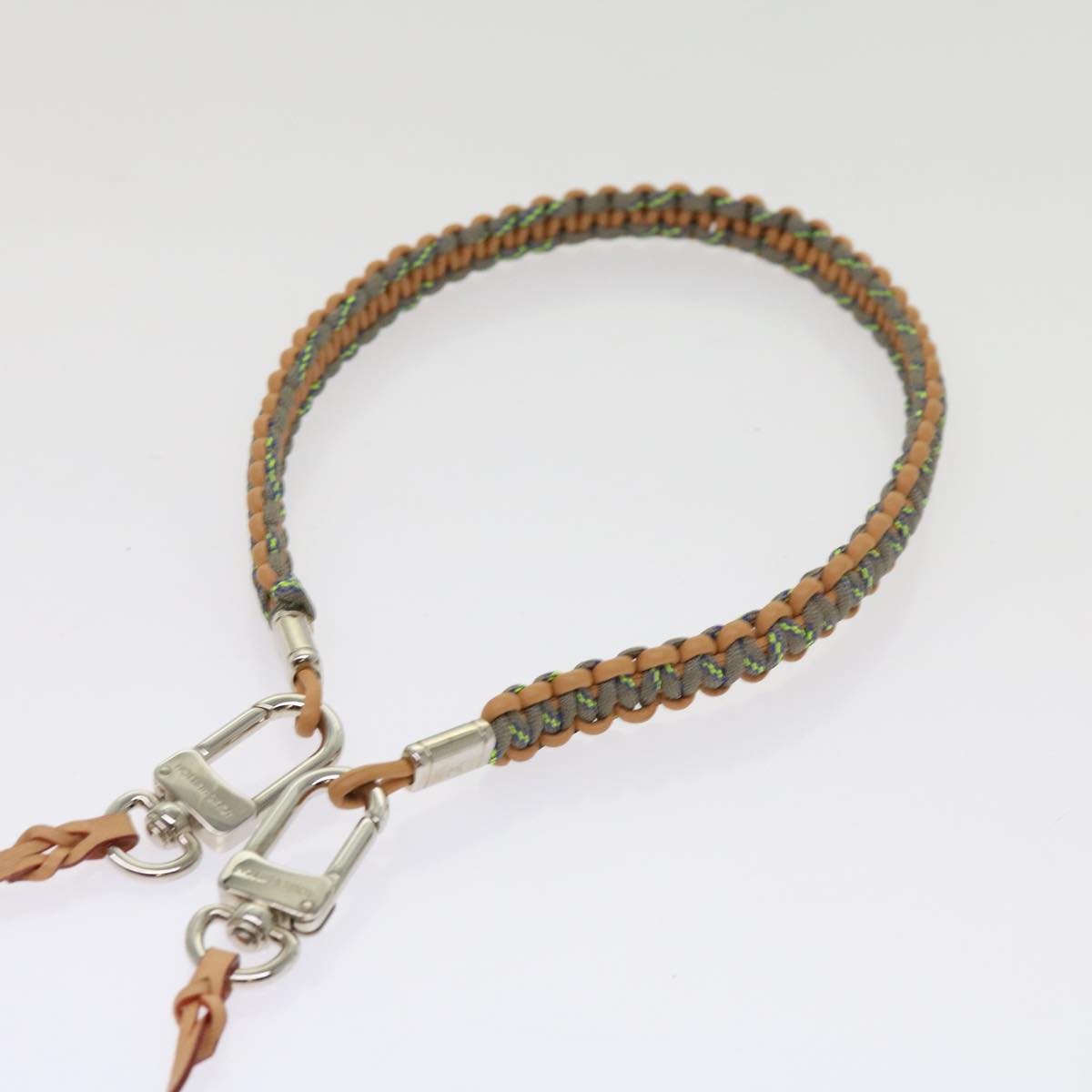 LOUIS VUITTON Collier Survival Necklace Silver LV 62798A
