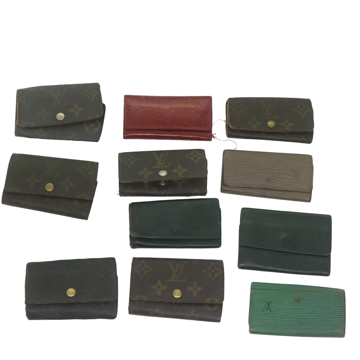 LOUIS VUITTON Epi Monogram Key Case 11 pieces Green Red LV 62872