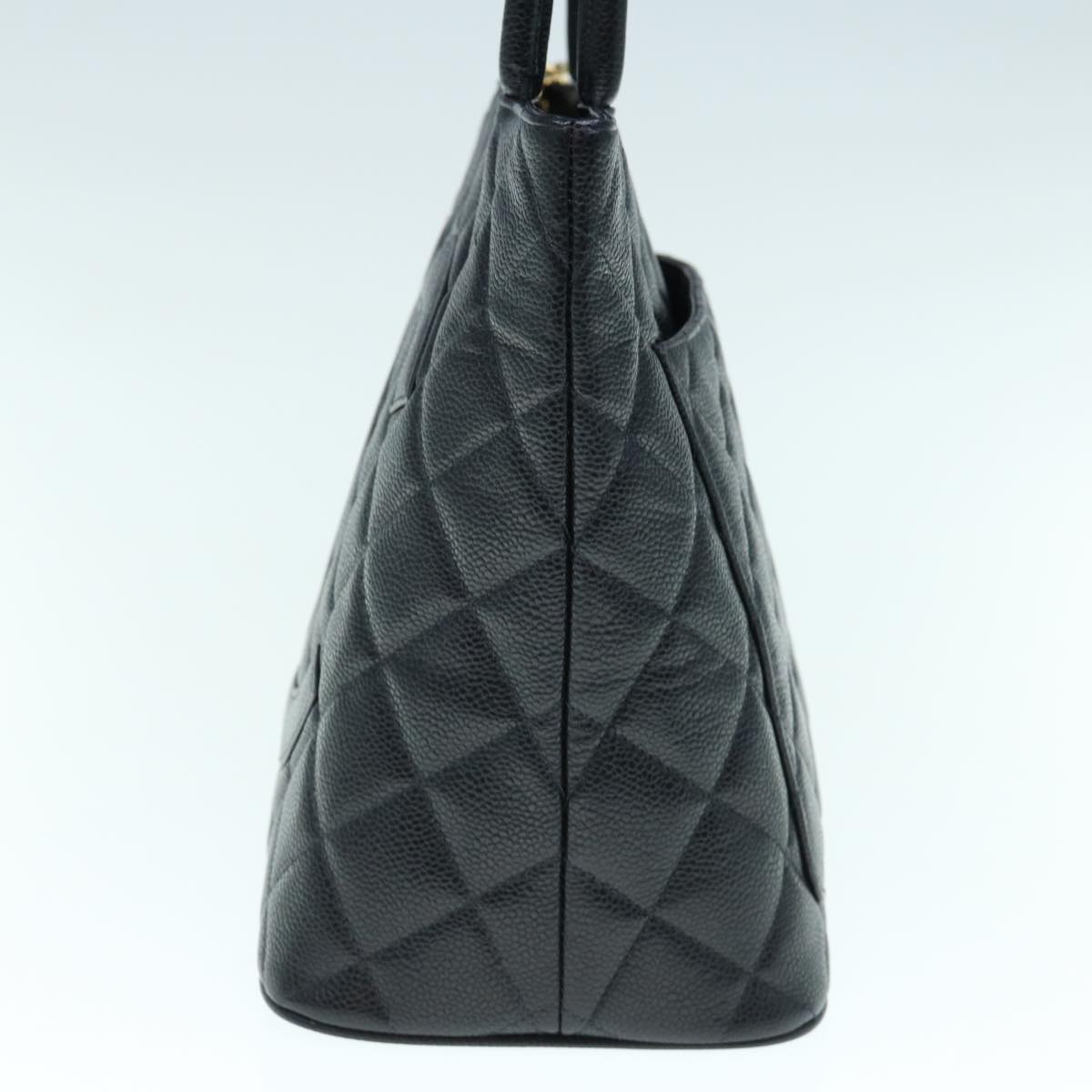 CHANEL Tote Bag Caviar Skin Standard Black CC 62895S