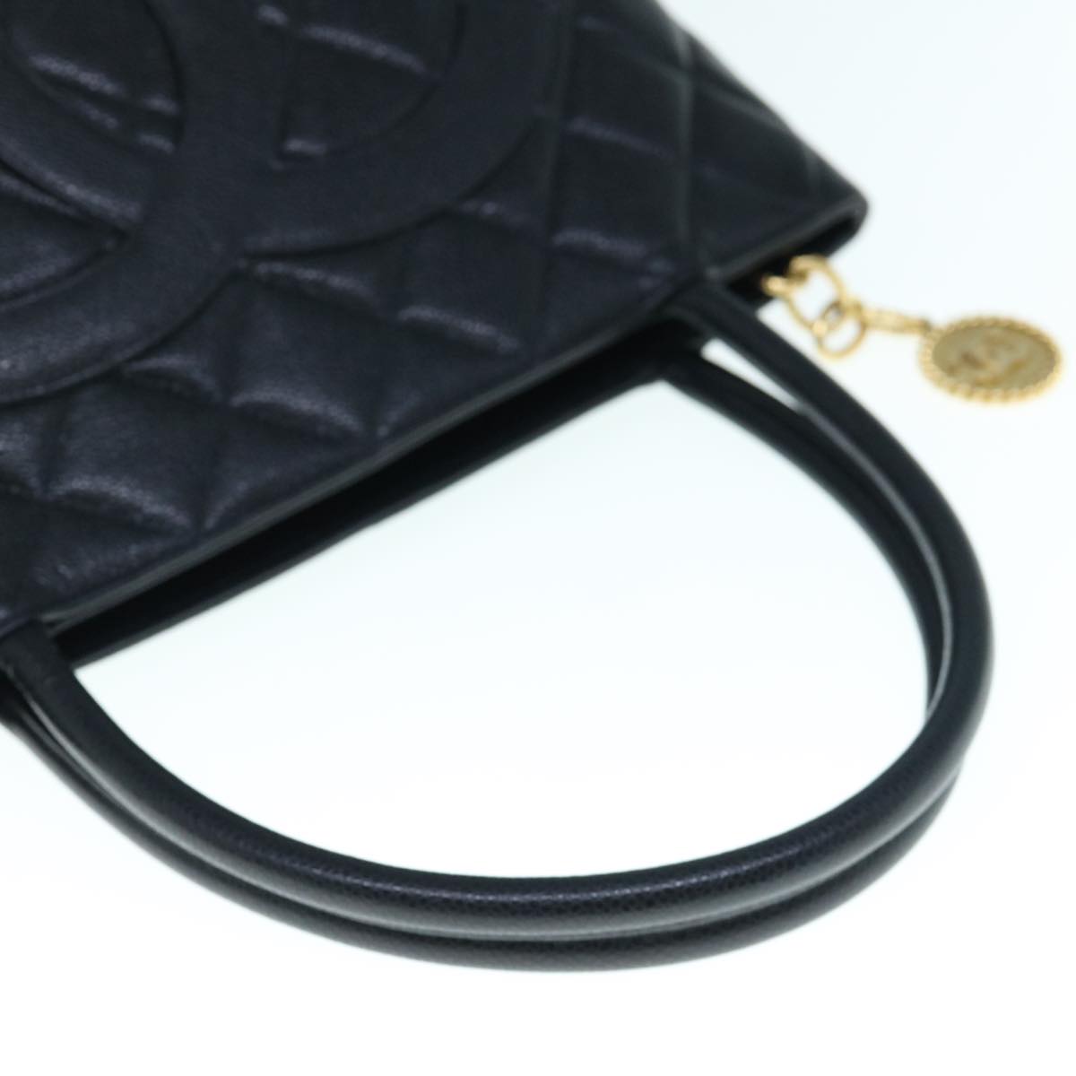 CHANEL Tote Bag Caviar Skin Standard Black CC 62895S