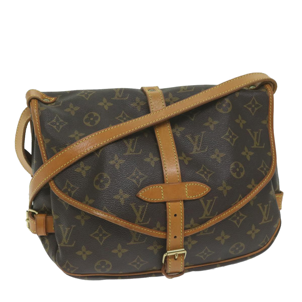LOUIS VUITTON Monogram Saumur 30 Shoulder Bag M42256 LV 62922