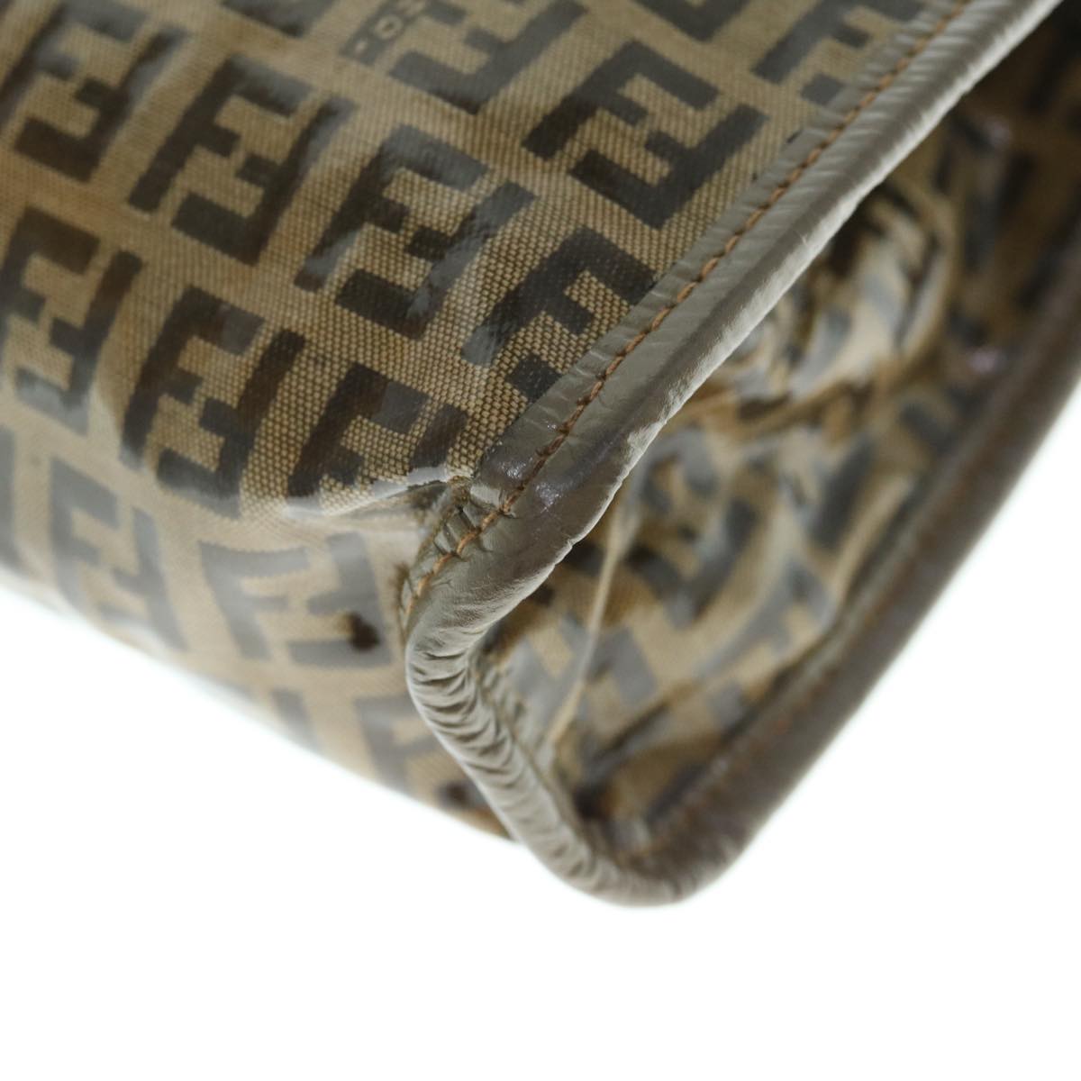 FENDI Zucchino Canvas Clutch Bag Beige 62934