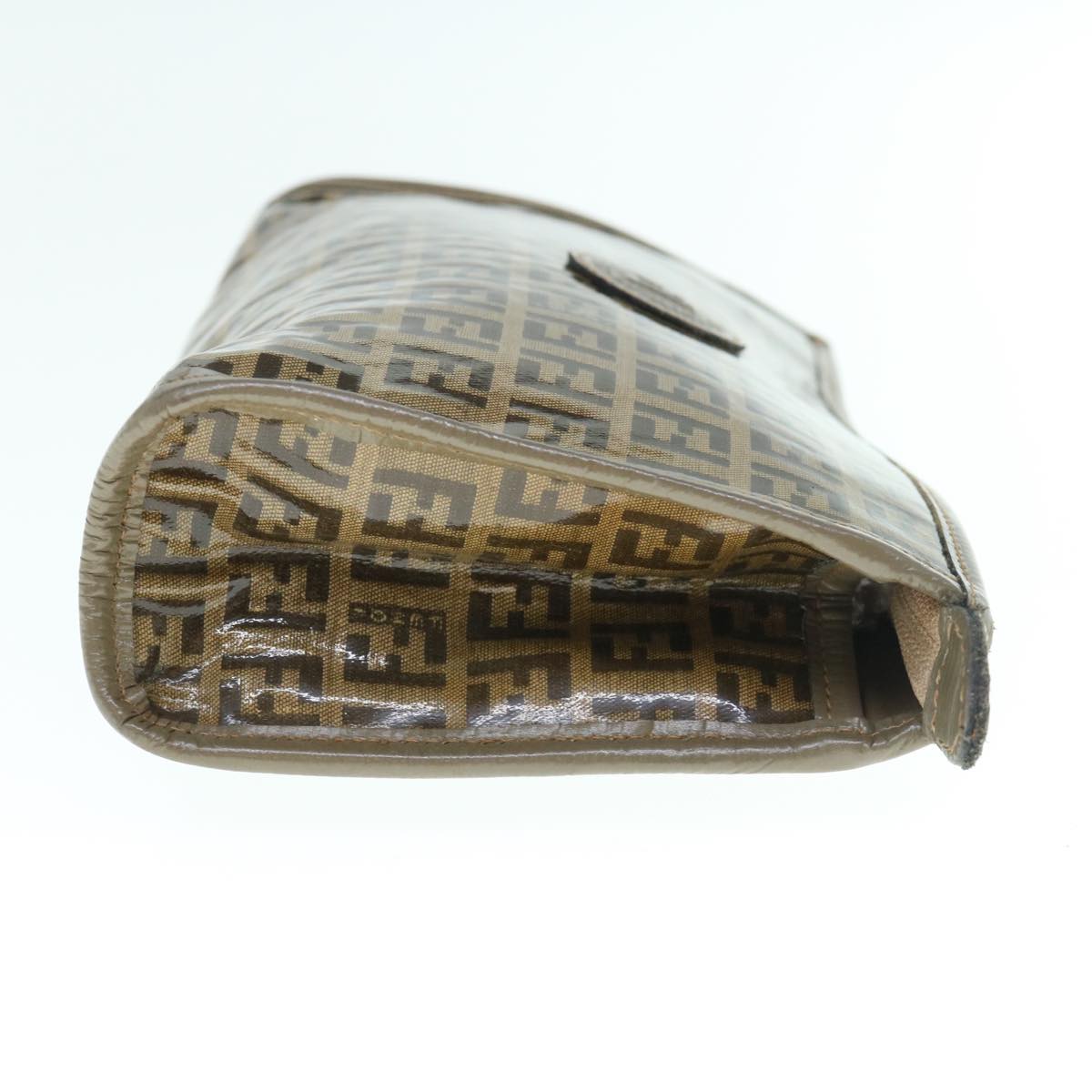 FENDI Zucchino Canvas Clutch Bag Beige 62934
