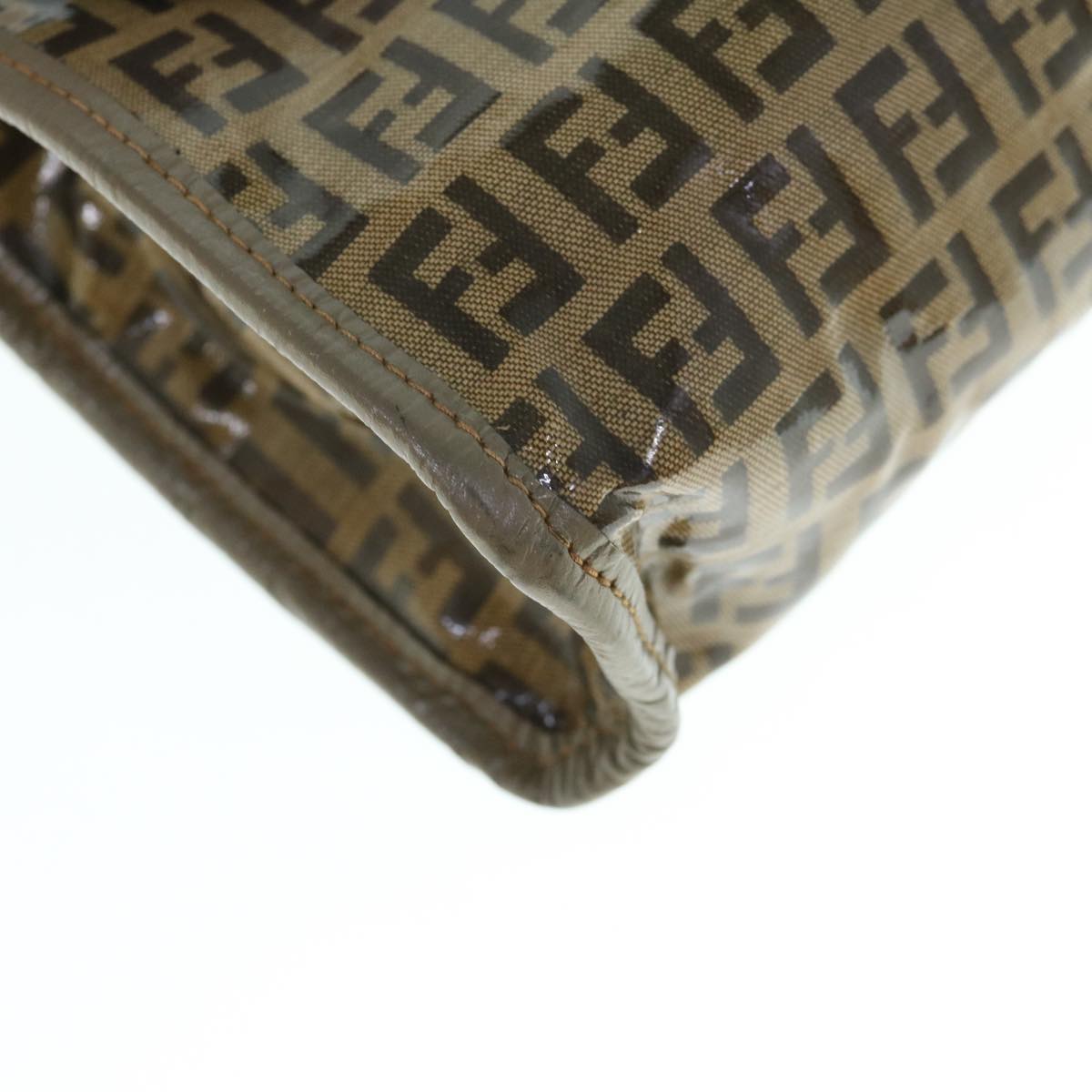 FENDI Zucchino Canvas Clutch Bag Beige 62934