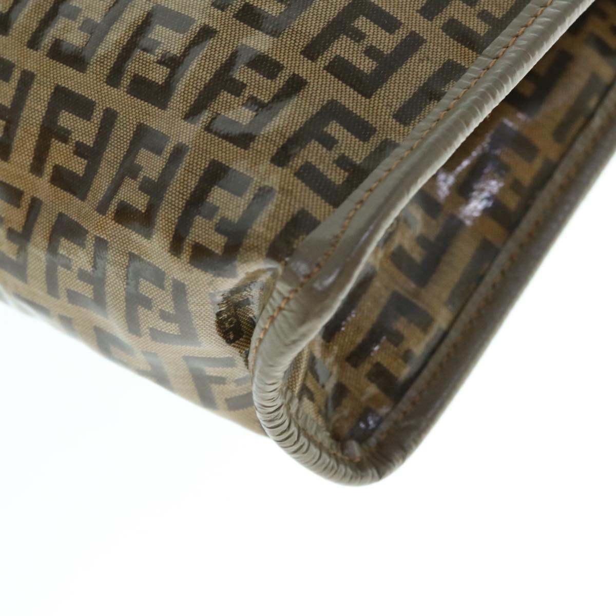 FENDI Zucchino Canvas Clutch Bag Beige 62934