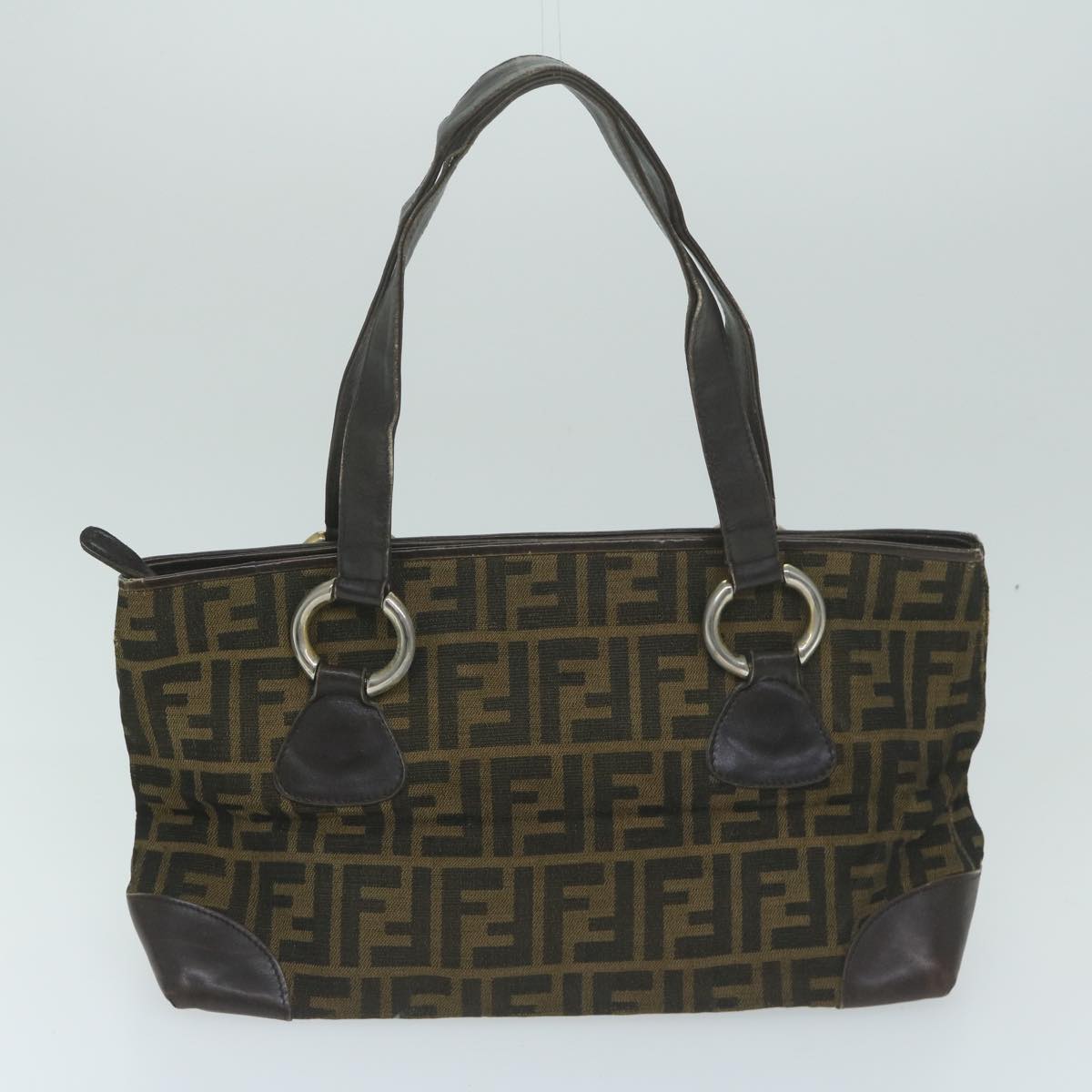 FENDI Zucca Canvas Shoulder Bag 2Set Brown 62974