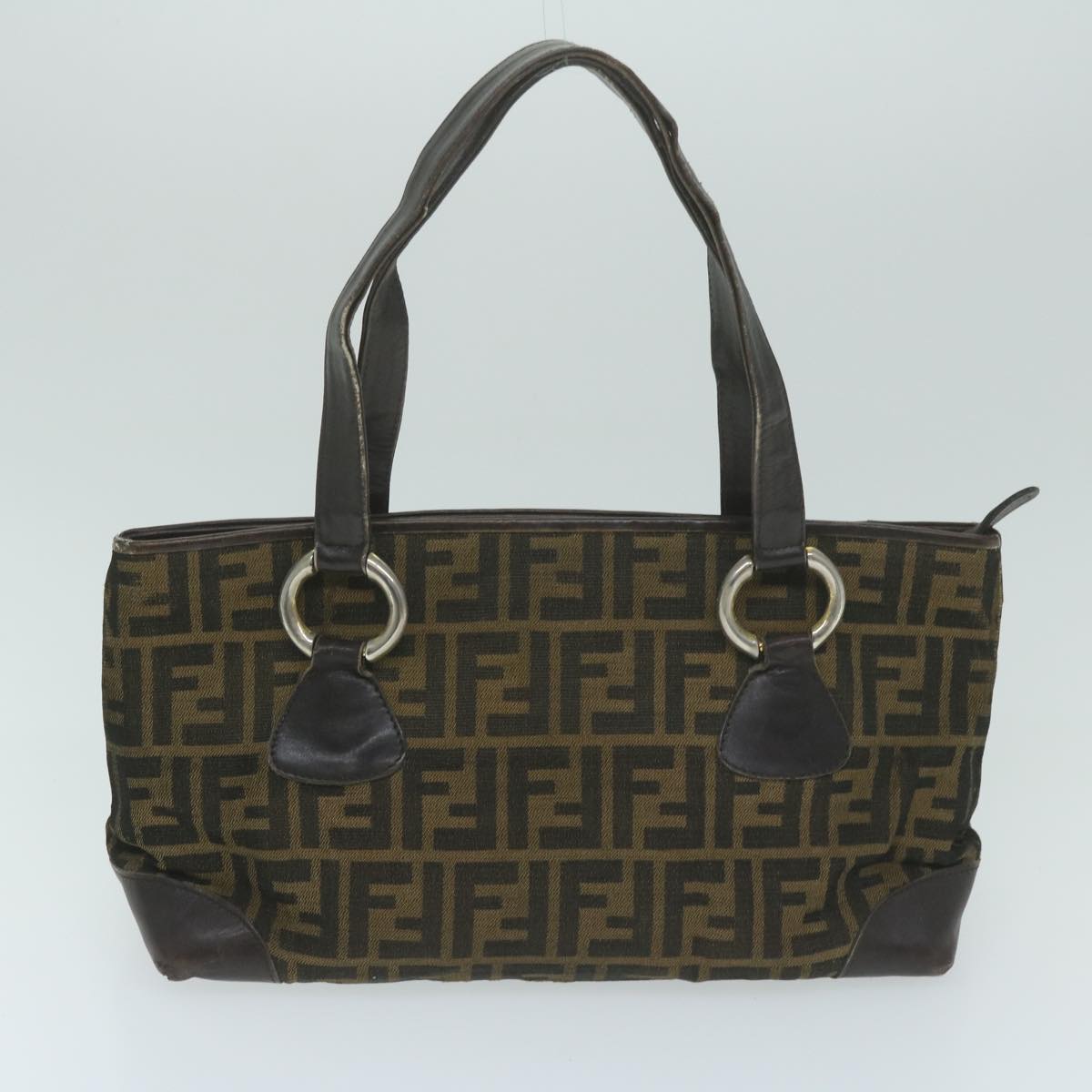FENDI Zucca Canvas Shoulder Bag 2Set Brown 62974