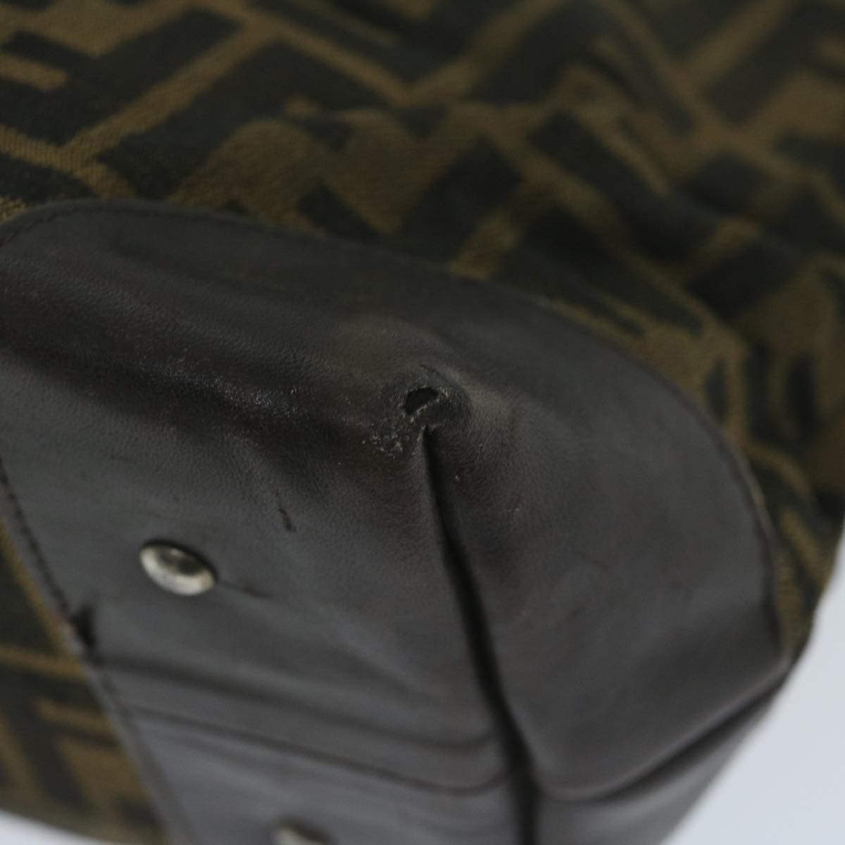 FENDI Zucca Canvas Shoulder Bag 2Set Brown 62974