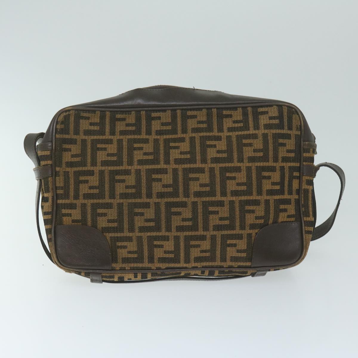 FENDI Zucca Canvas Shoulder Bag 2Set Brown 62974
