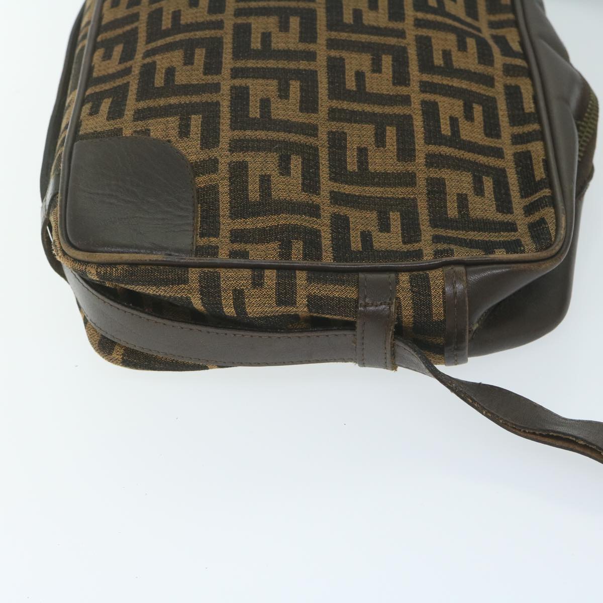 FENDI Zucca Canvas Shoulder Bag 2Set Brown 62974