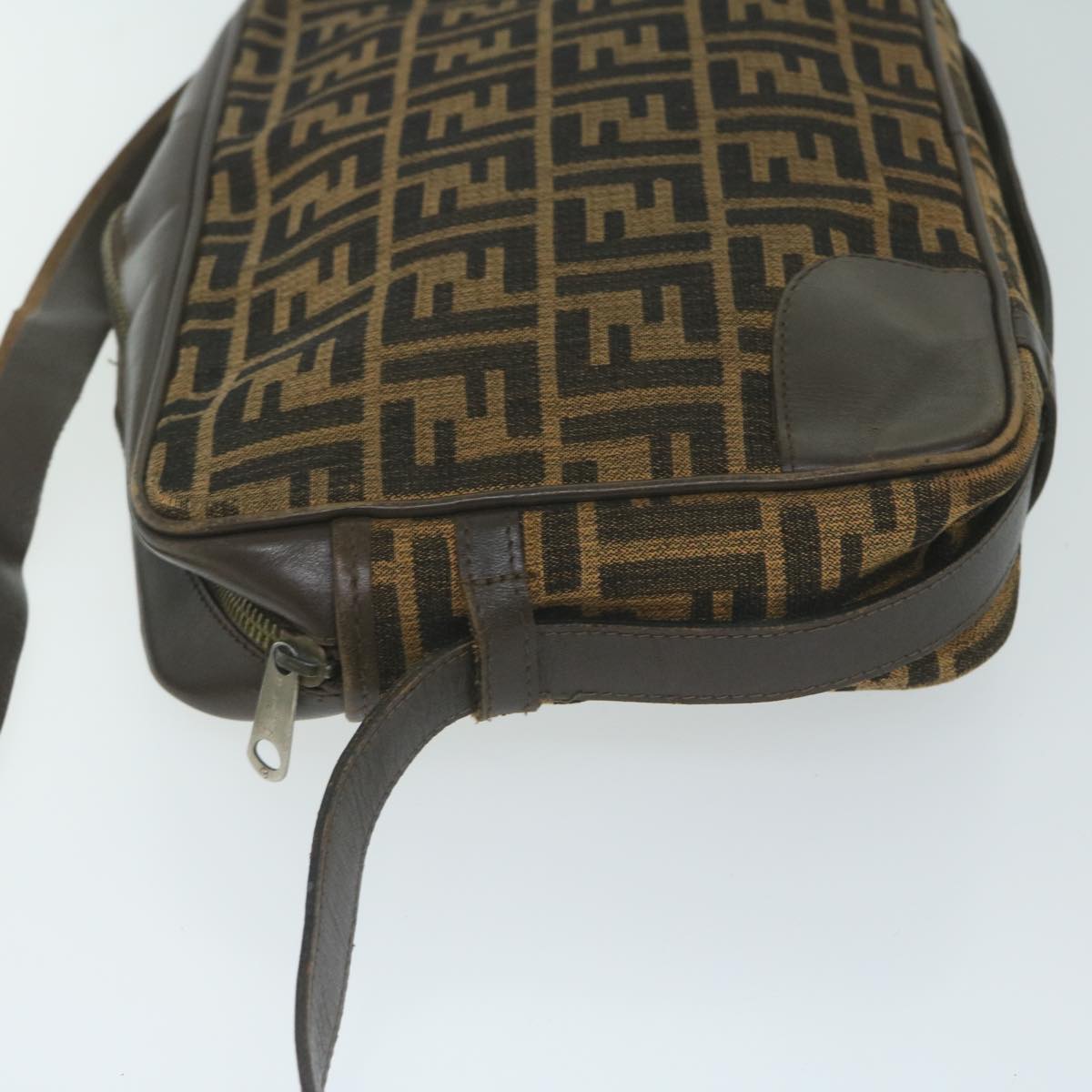 FENDI Zucca Canvas Shoulder Bag 2Set Brown 62974