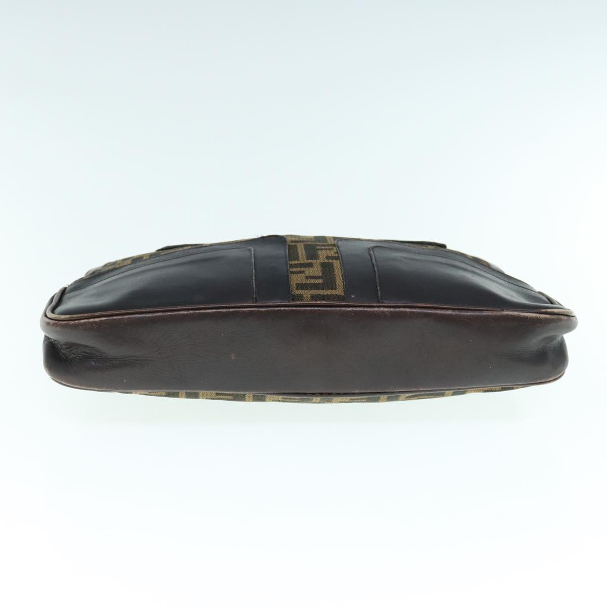 FENDI Zucca Canvas Hand Bag 2way Black Brown 62975