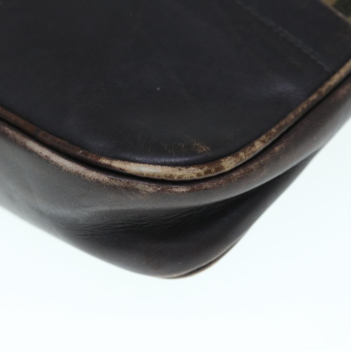 FENDI Zucca Canvas Hand Bag 2way Black Brown 62975