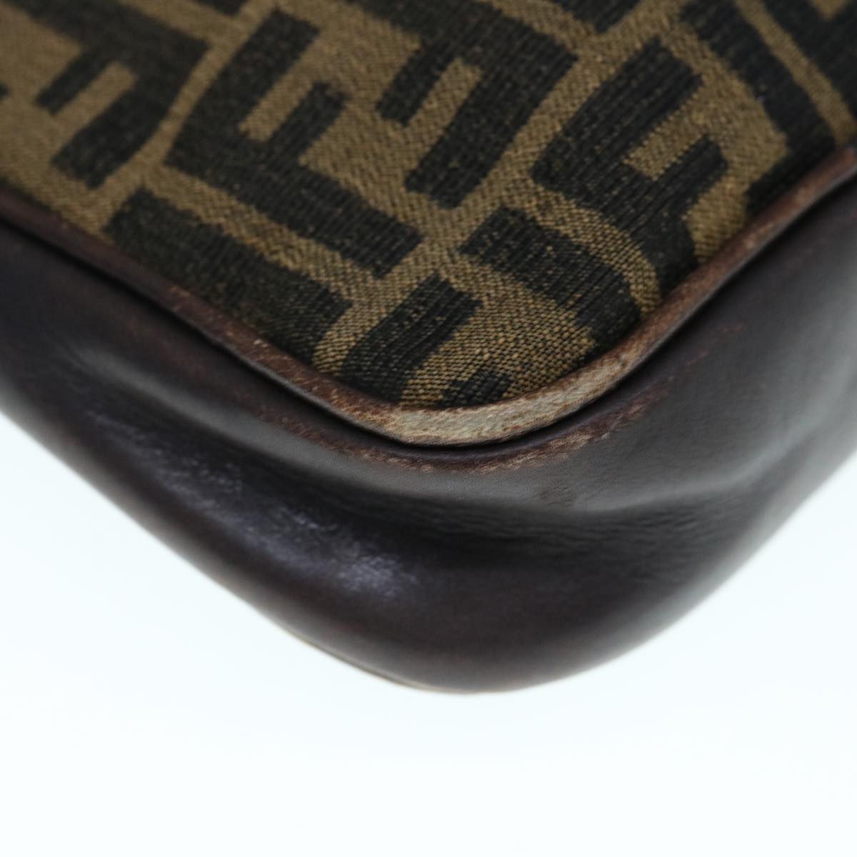 FENDI Zucca Canvas Hand Bag 2way Black Brown 62975