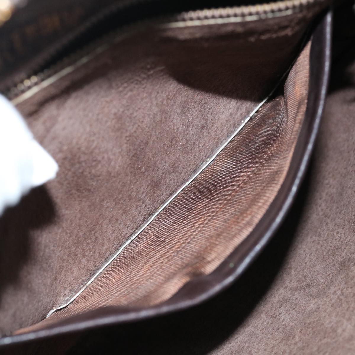 FENDI Zucca Canvas Hand Bag 2way Black Brown 62975