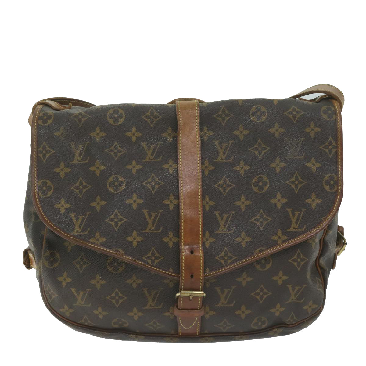 LOUIS VUITTON Monogram Saumur 35 Shoulder Bag M42254 LV 63107