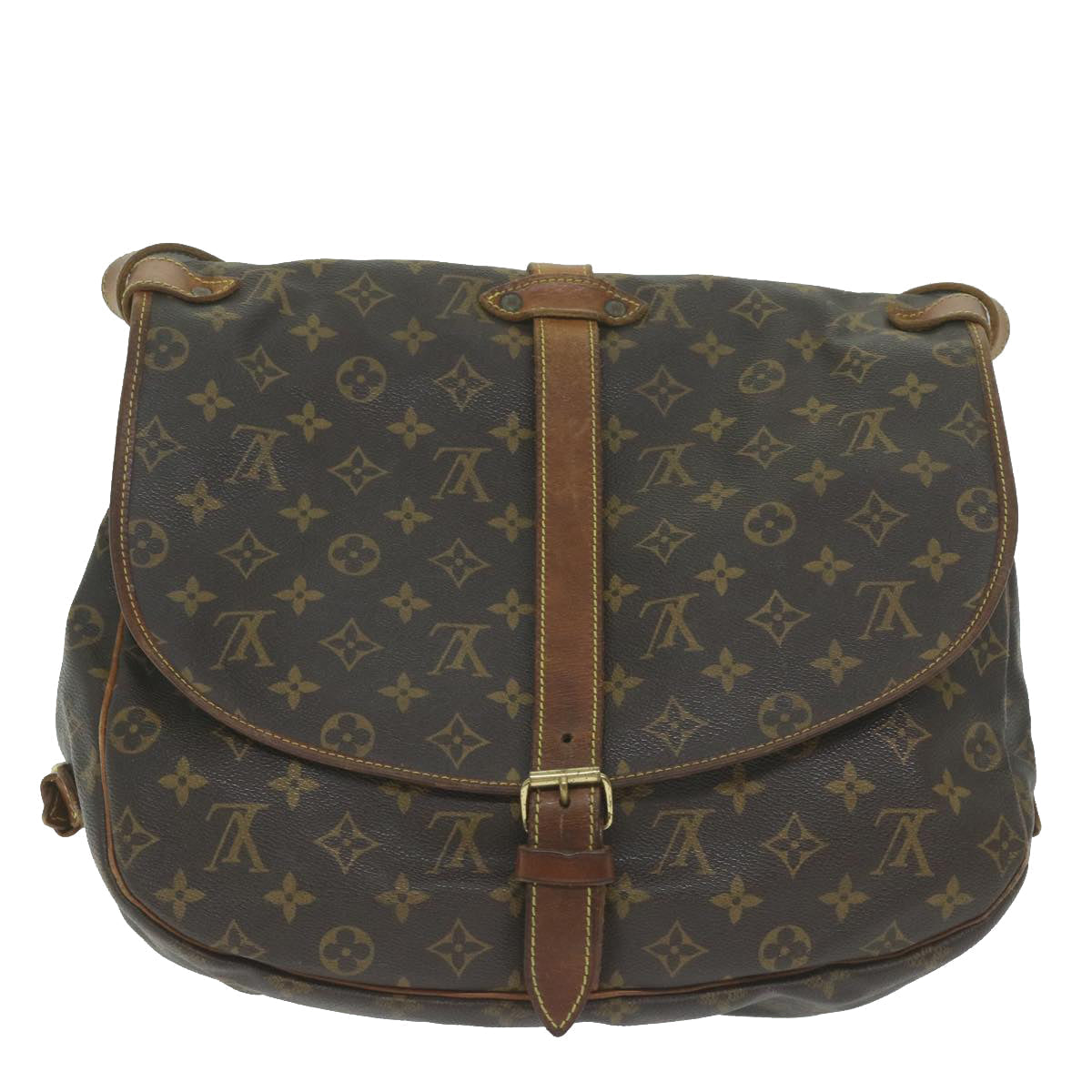 LOUIS VUITTON Monogram Saumur 35 Shoulder Bag M42254 LV 63107