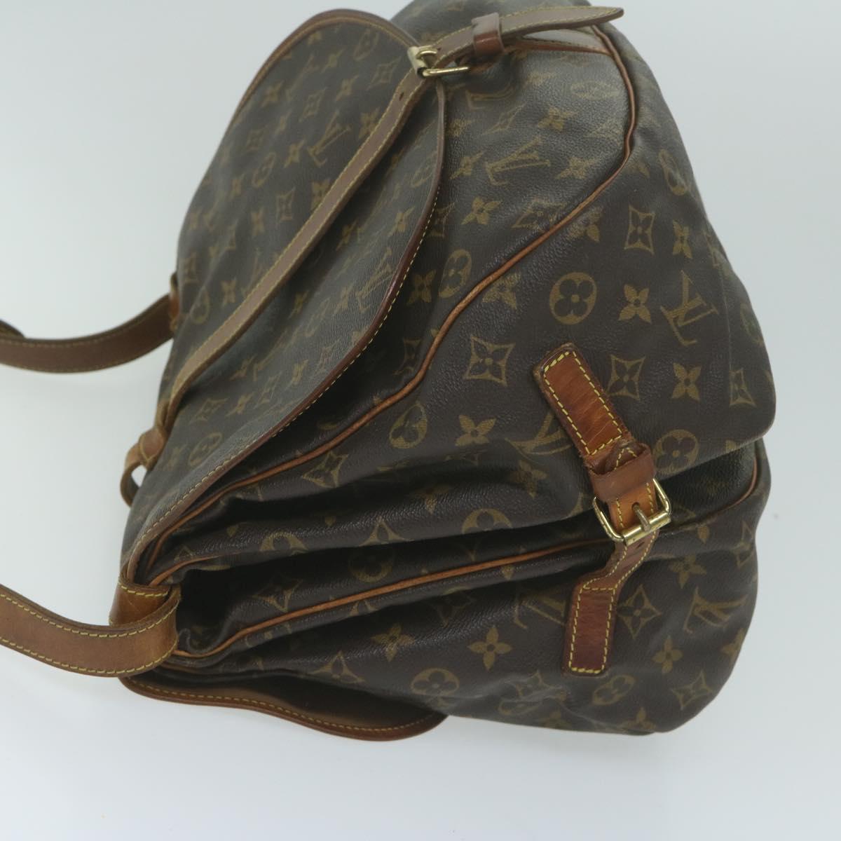 LOUIS VUITTON Monogram Saumur 35 Shoulder Bag M42254 LV 63107