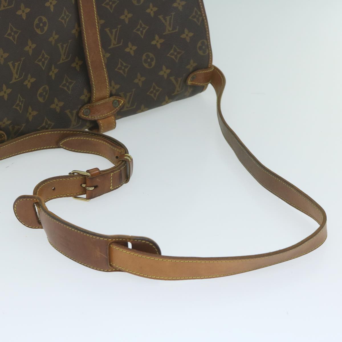LOUIS VUITTON Monogram Saumur 35 Shoulder Bag M42254 LV 63107