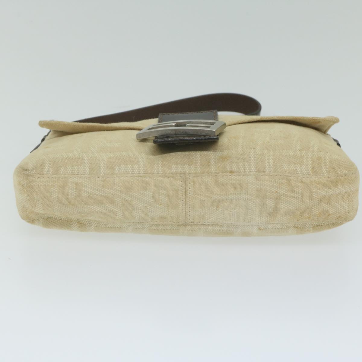 FENDI Zucca Canvas Mamma Baguette Shoulder Bag Beige 2321 26424 008 63159