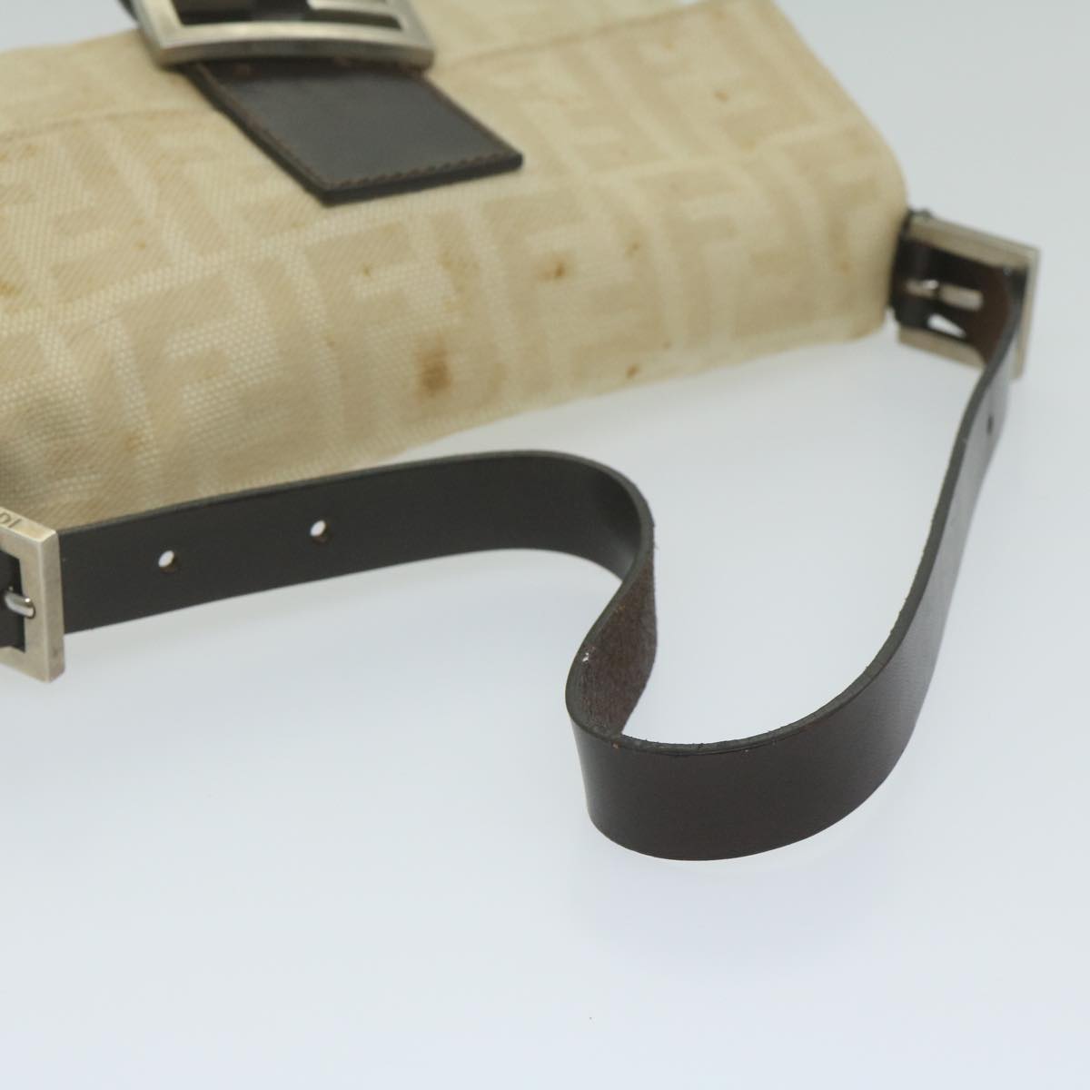 FENDI Zucca Canvas Mamma Baguette Shoulder Bag Beige 2321 26424 008 63159