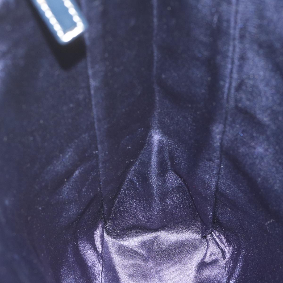FENDI Zucchino Canvas Hand Bag Navy 63193