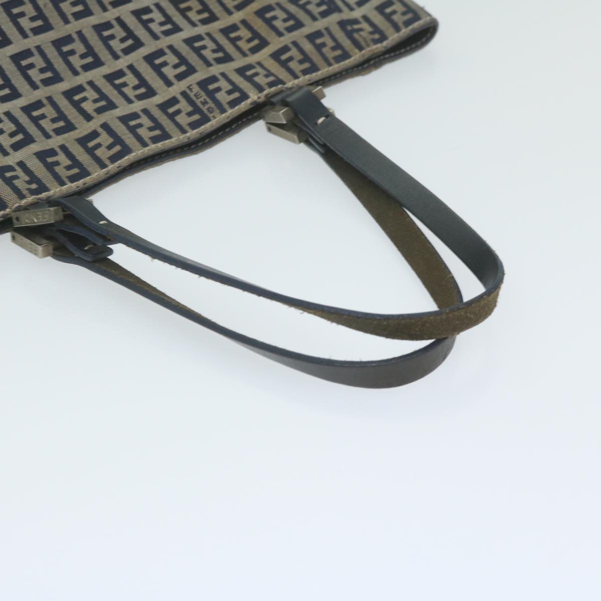 FENDI Zucchino Canvas Hand Bag Navy 63193