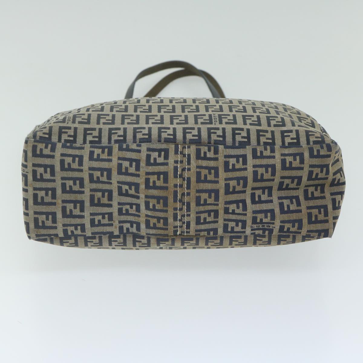 FENDI Zucchino Canvas Hand Bag Navy 63193