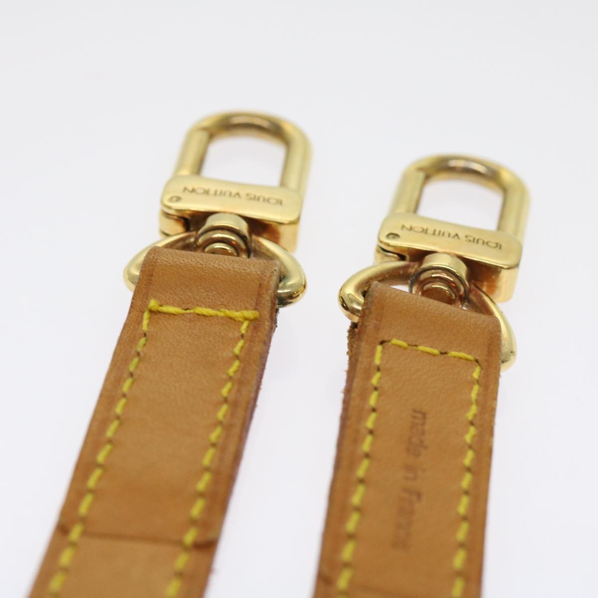 LOUIS VUITTON Shoulder Strap Leather 38.6"" Beige LV 63219