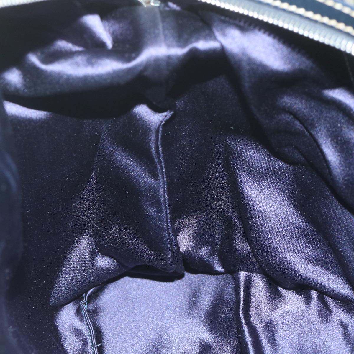 FENDI Zucchino Canvas Shoulder Bag Navy 63396