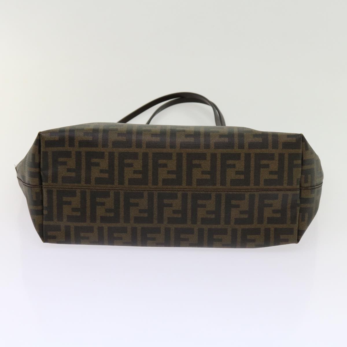 FENDI Zucca Canvas Tote Bag Black Brown 63397