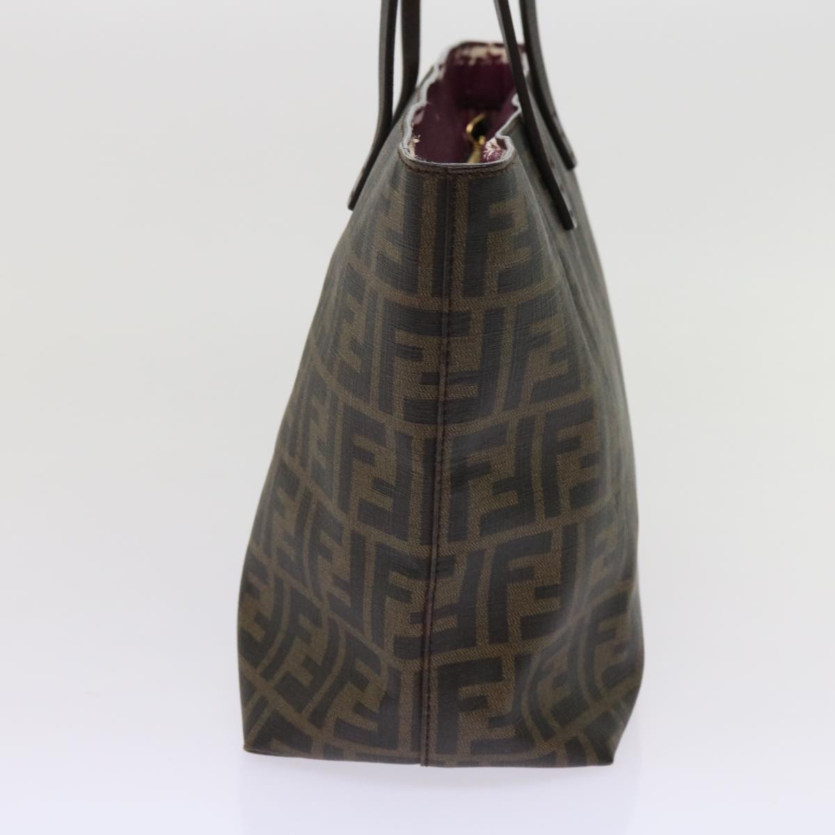 FENDI Zucca Canvas Tote Bag Black Brown 63397