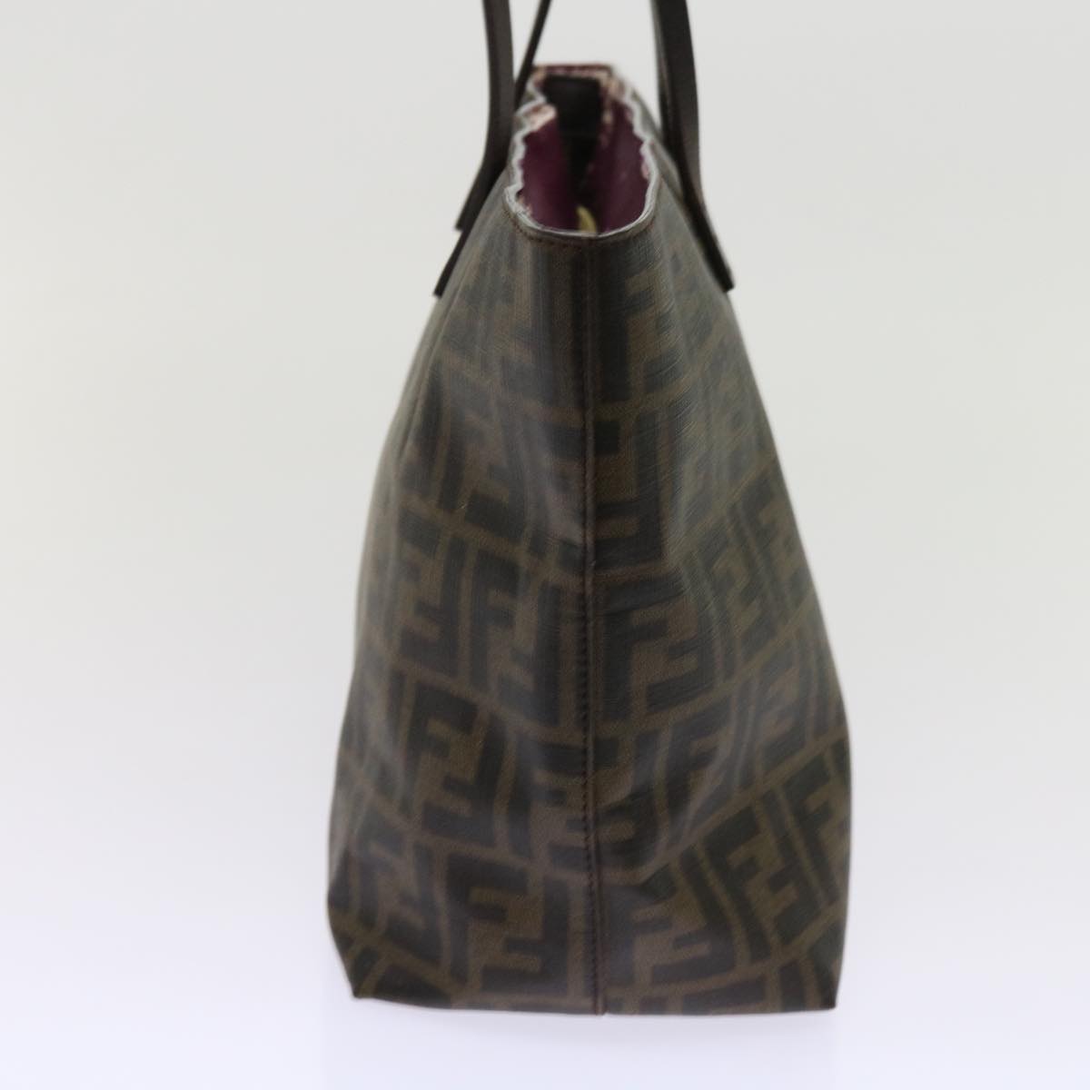 FENDI Zucca Canvas Tote Bag Black Brown 63397
