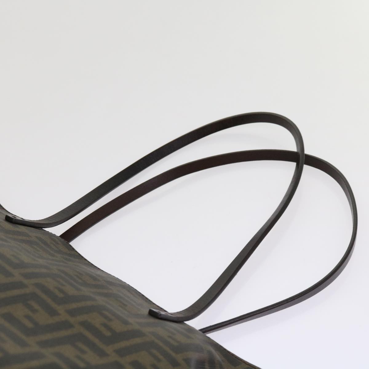 FENDI Zucca Canvas Tote Bag Black Brown 63397