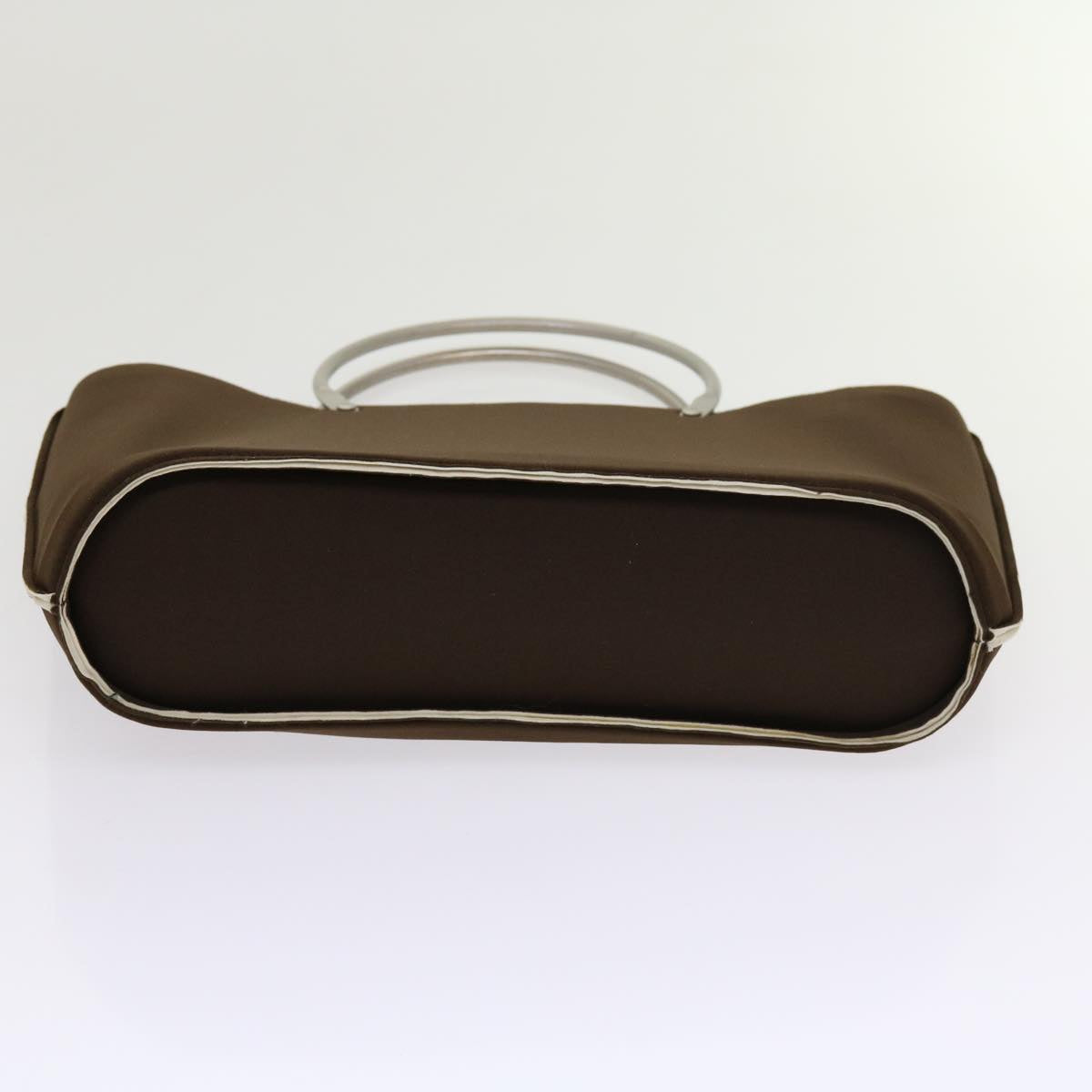 CHANEL Hand Bag Nylon Brown CC 63436