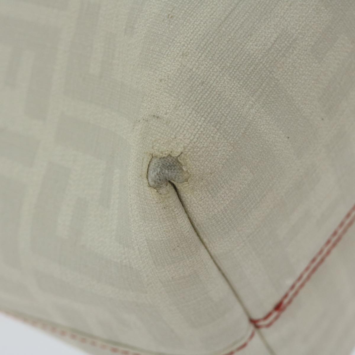 FENDI Zucca Canvas Tote Bag White 63448