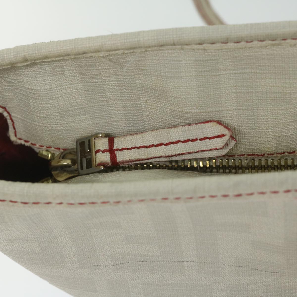 FENDI Zucca Canvas Tote Bag White 63448