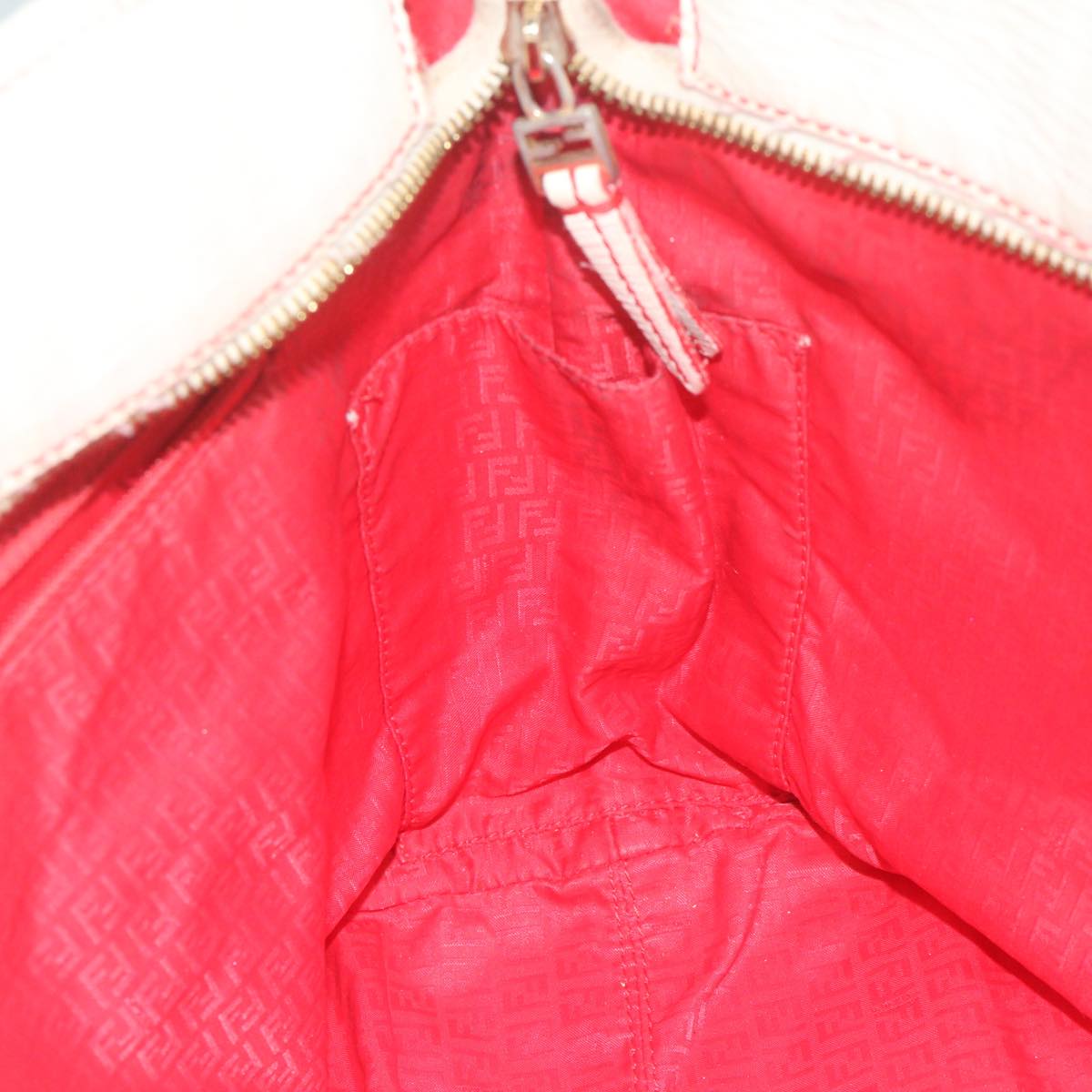 FENDI Zucca Canvas Tote Bag White 63448