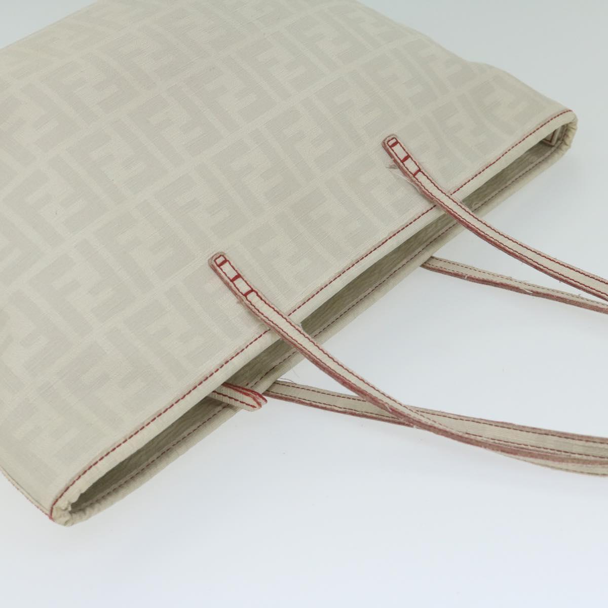 FENDI Zucca Canvas Tote Bag White 63448