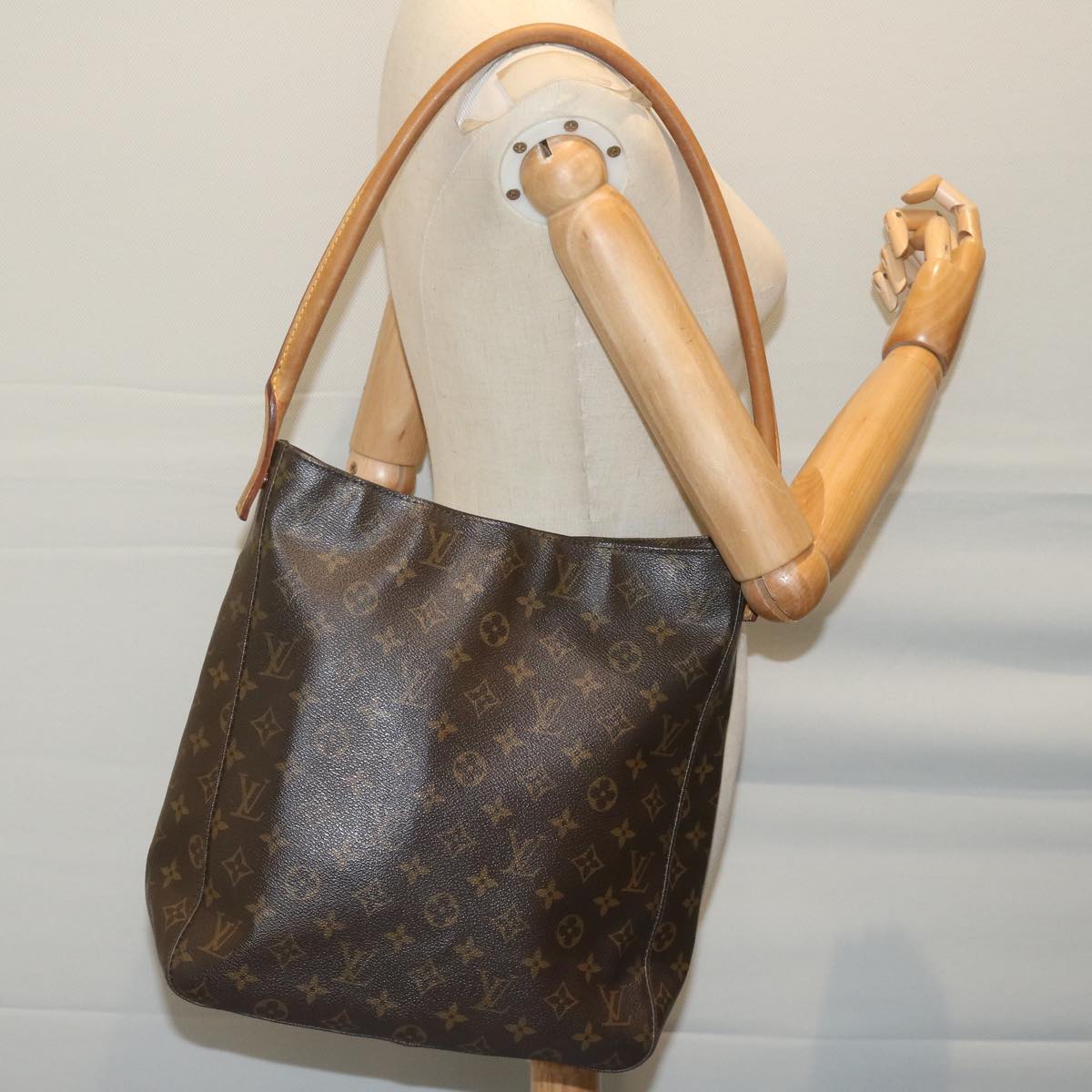 LOUIS VUITTON Monogram Looping GM Shoulder Bag M51145 LV 63453