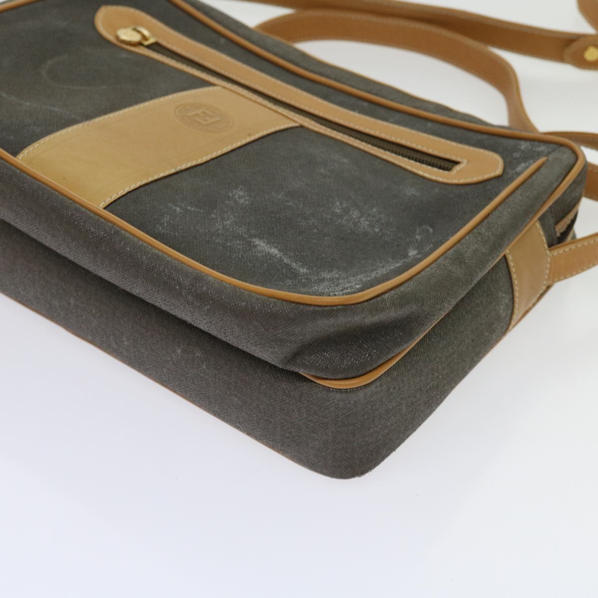 FENDI Shoulder Bag Nylon Brown 63467