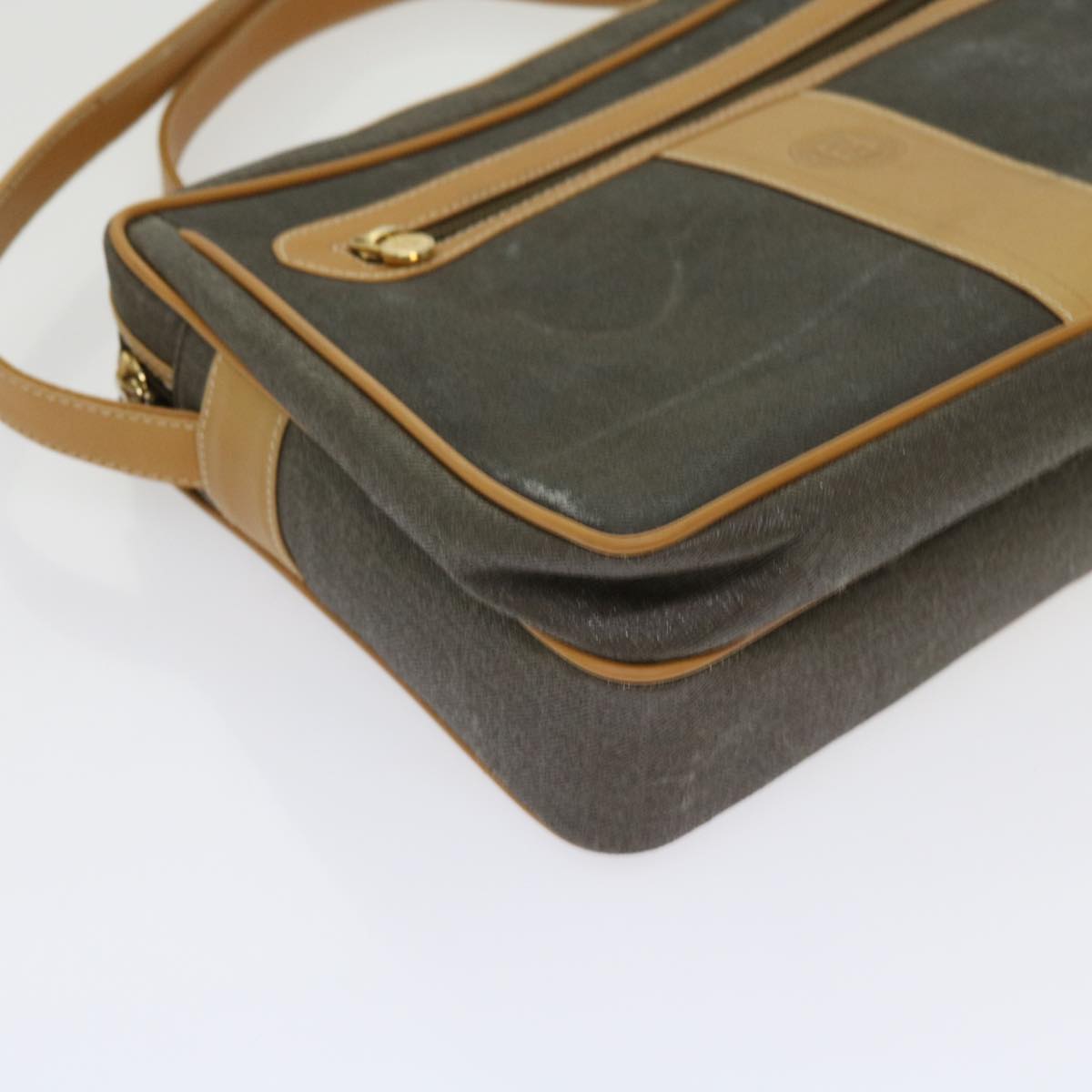 FENDI Shoulder Bag Nylon Brown 63467