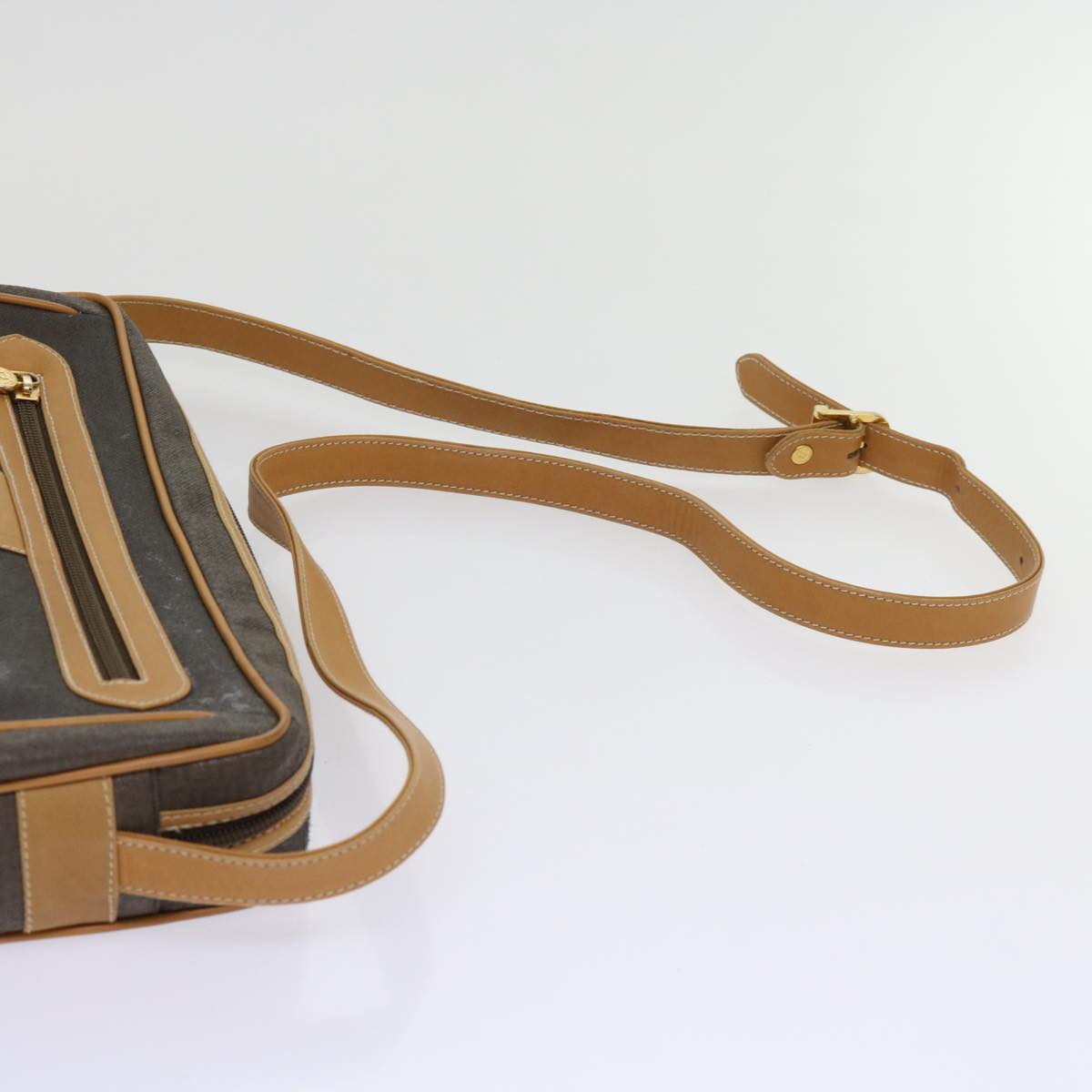 FENDI Shoulder Bag Nylon Brown 63467