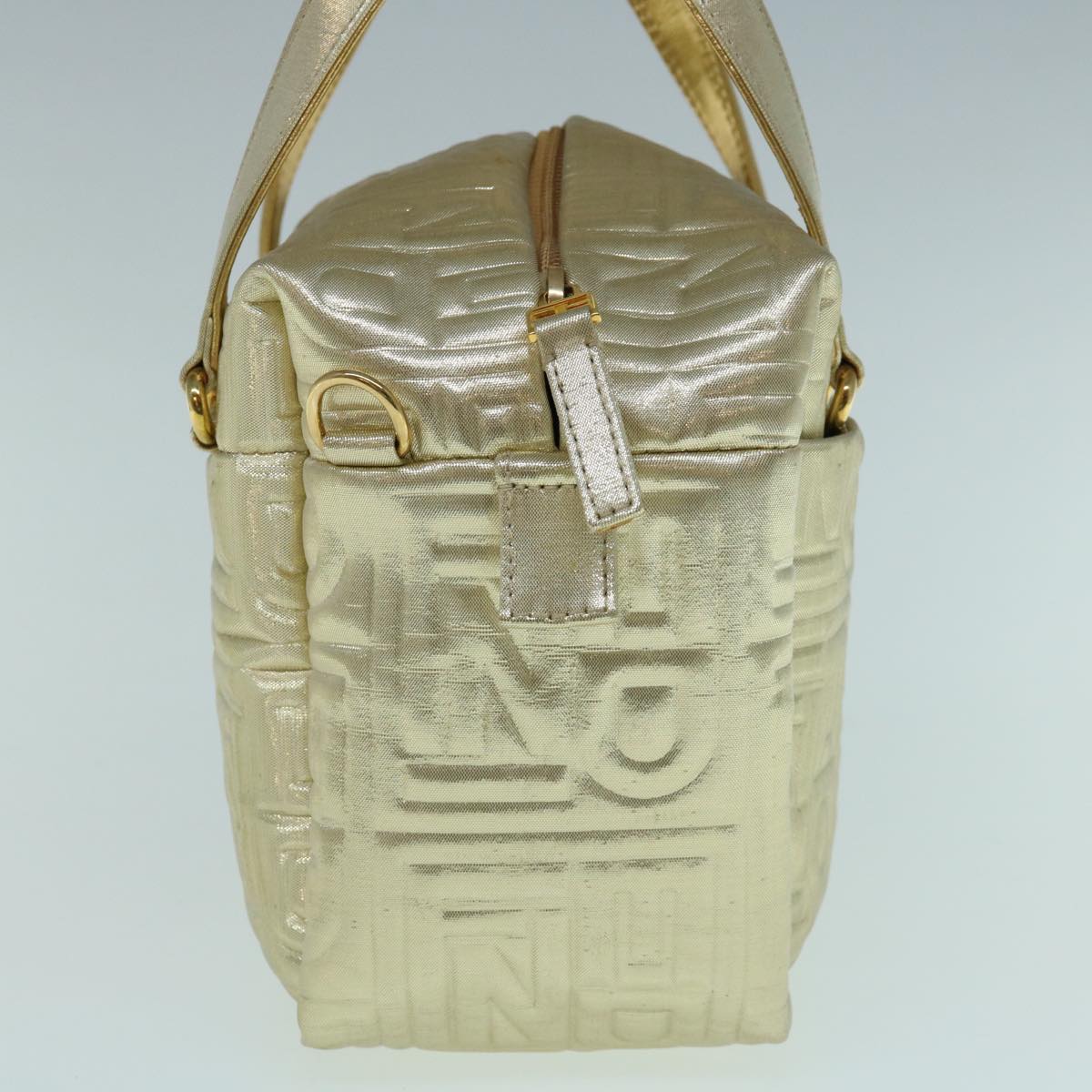 FENDI Hand Bag Nylon 2way Gold 63497A