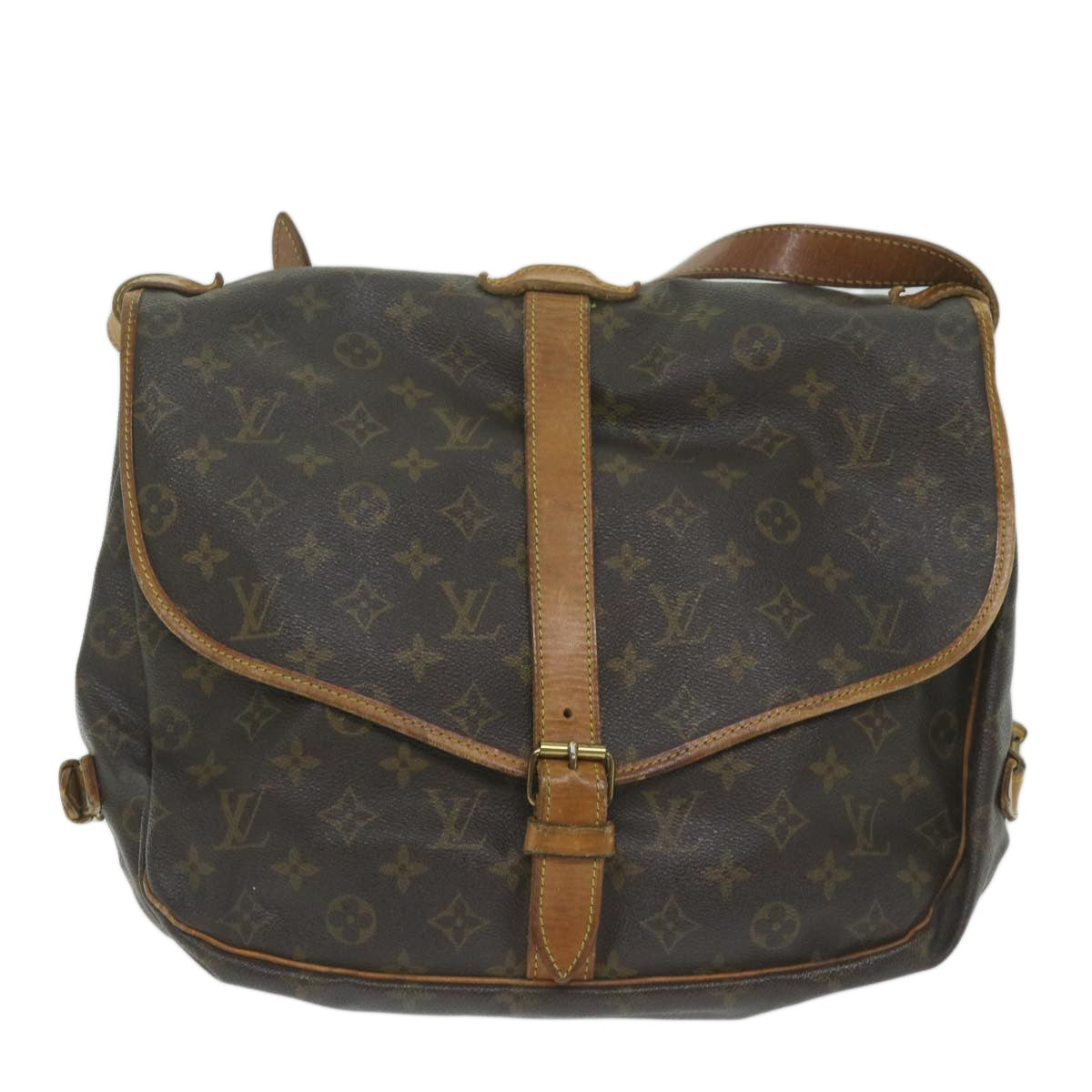 LOUIS VUITTON Monogram Saumur 35 Shoulder Bag M42254 LV 63511