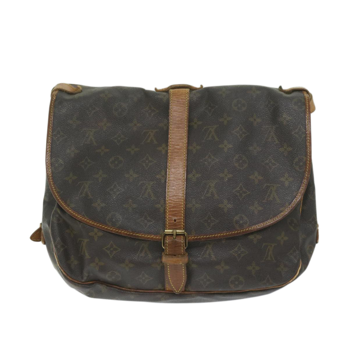 LOUIS VUITTON Monogram Saumur 35 Shoulder Bag M42254 LV 63511