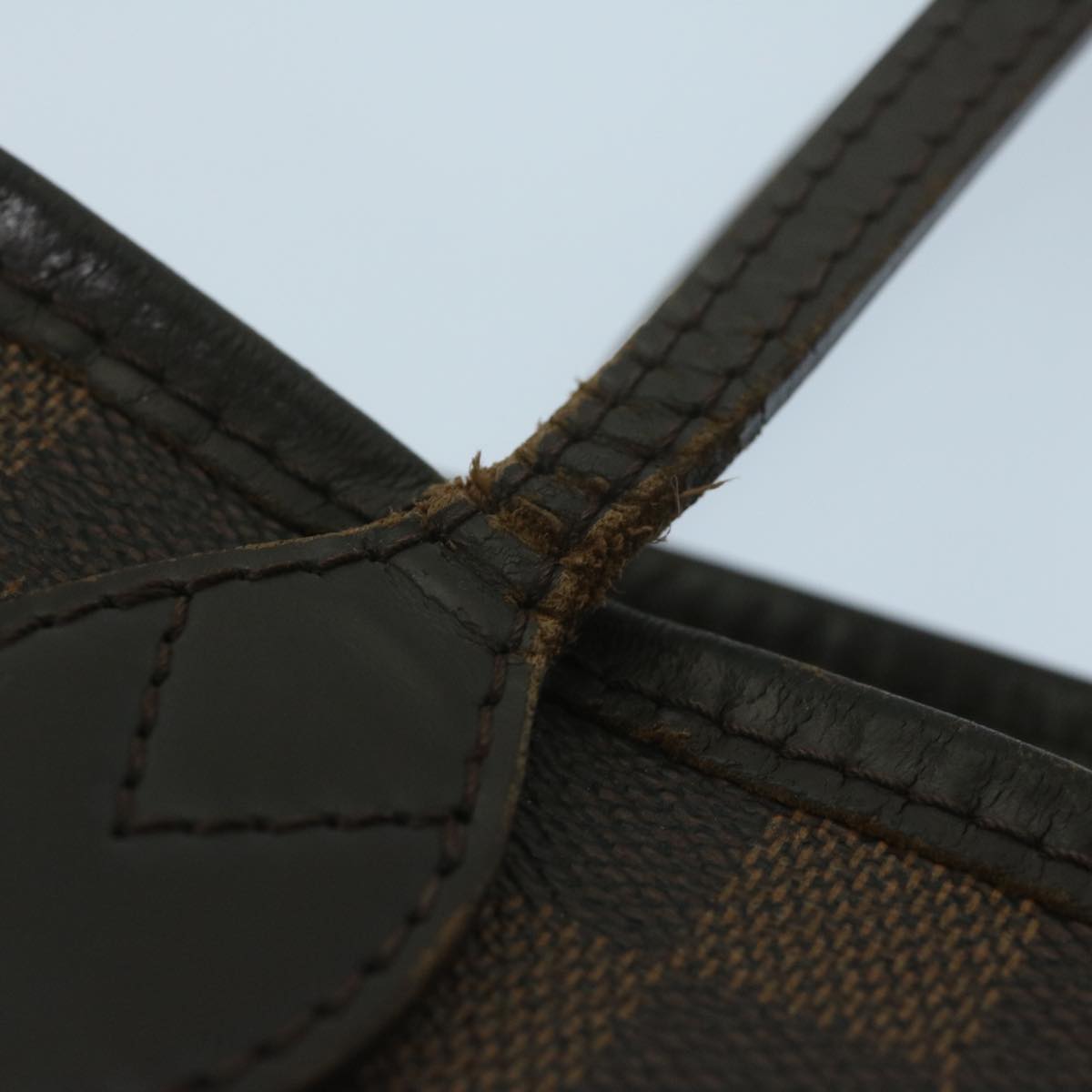 LOUIS VUITTON Damier Ebene Neverfull MM Tote Bag N51105 LV 63524