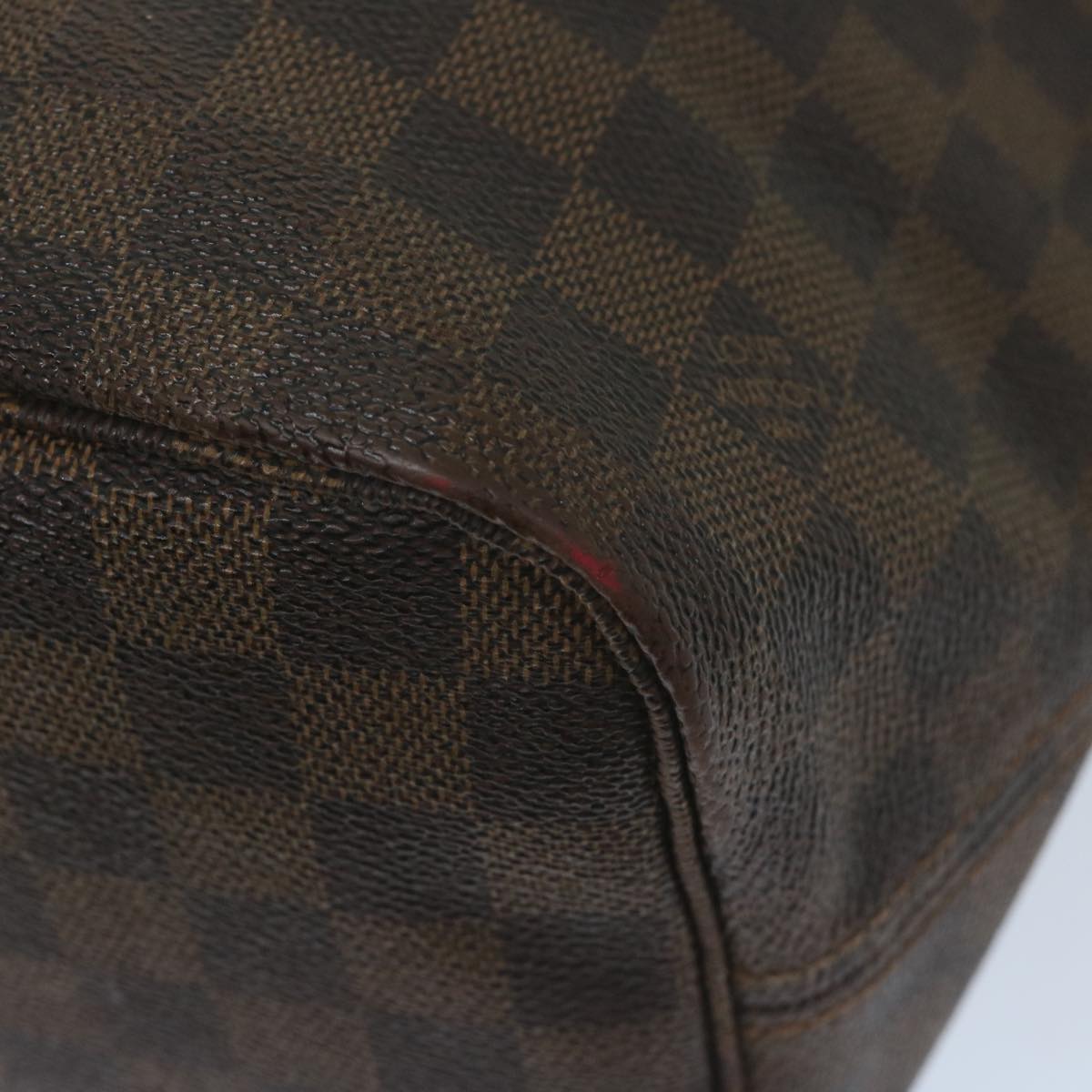 LOUIS VUITTON Damier Ebene Neverfull MM Tote Bag N51105 LV 63524