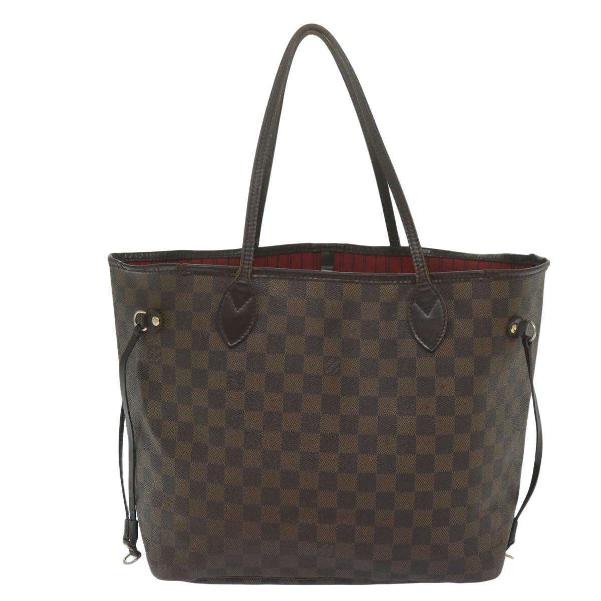 LOUIS VUITTON Damier Ebene Neverfull MM Tote Bag N51105 LV 63524