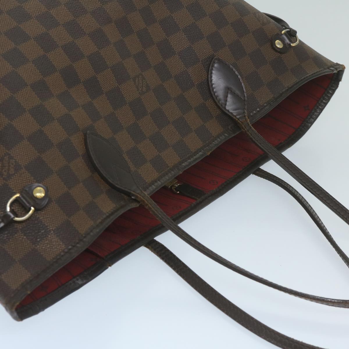 LOUIS VUITTON Damier Ebene Neverfull MM Tote Bag N51105 LV 63524